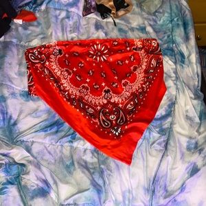Red bandana crop top